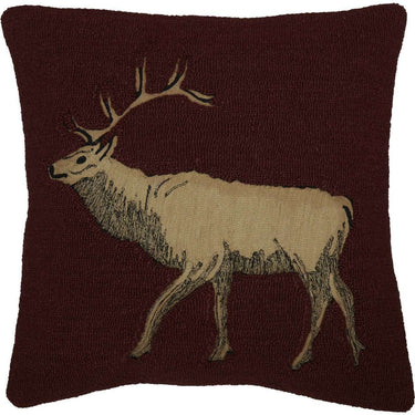 Beckham Elk Hooked Pillow 18